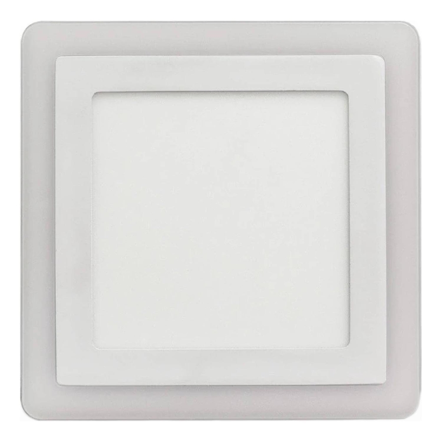 APLED - LED Süvistatav valgusti vannituppa SQUARE DUO LED/4W + LED/12W/230V IP41 3000/4000K 19,5x19,5 cm valge