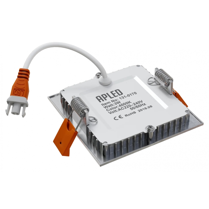 APLED - LED Süvistatav valgusti vannituppa SQUARE LED/3W/230V IP41 85x85 mm