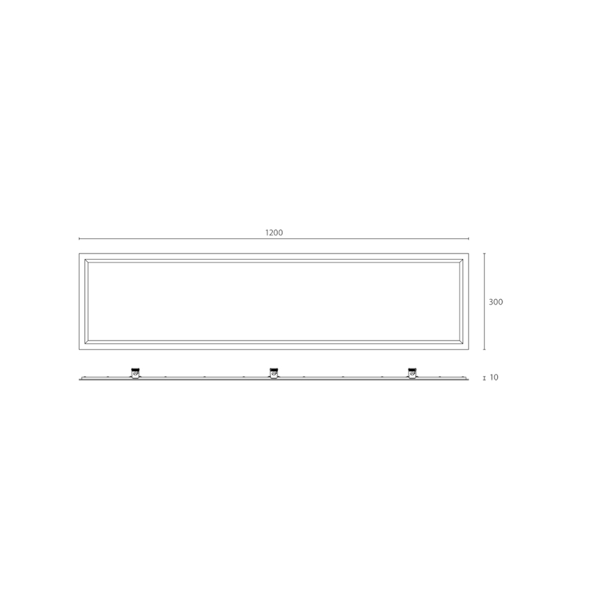 APLED - LED Süvistatav valguspaneel vannituppa QUADRA LED/40W/230V 4000K IP41 120x30cm