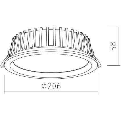 APLED - LED Süvistatav valgusti RONDO WOODLINE LED/12W/230V 3000K d. 20 cm saar täispuit