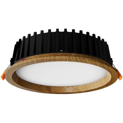 APLED - LED Süvistatav valgusti RONDO WOODLINE LED/12W/230V 3000K d. 20 cm tamm täispuit