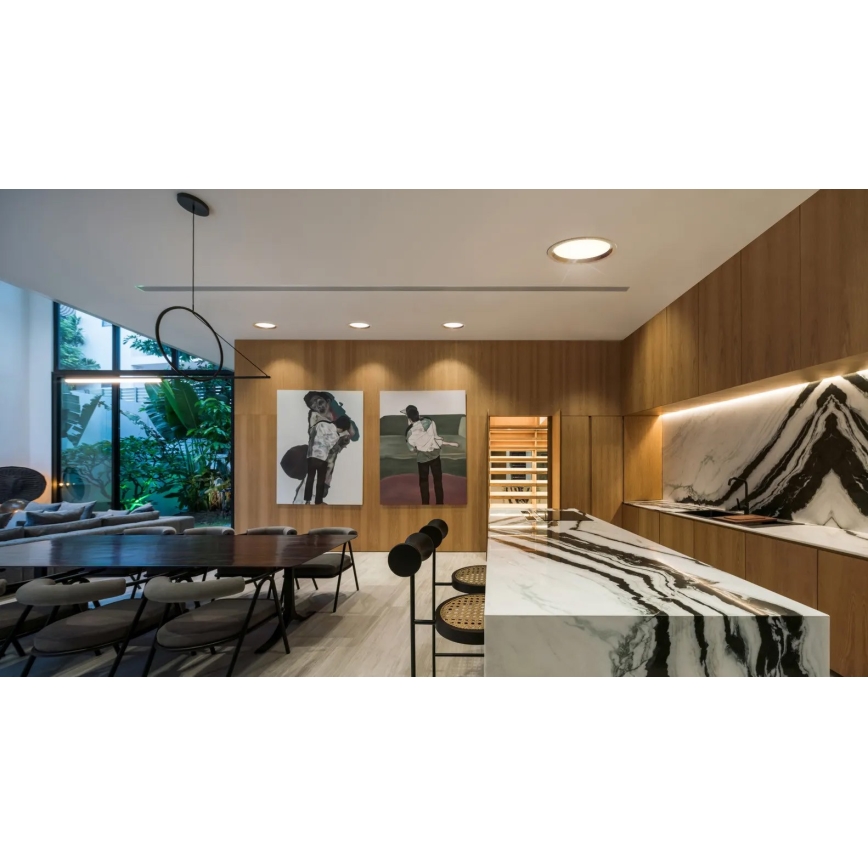 APLED - LED Süvistatav valgusti RONDO WOODLINE LED/18W/230V 3000K d. 26 cm tamm täispuit