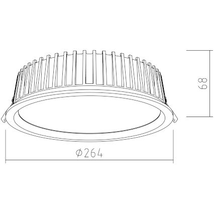 APLED - LED Süvistatav valgusti RONDO WOODLINE LED/18W/230V 4000K d. 26 cm saar täispuit