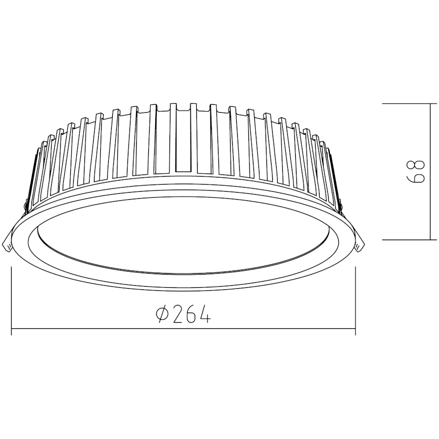 APLED - LED Süvistatav valgusti RONDO WOODLINE LED/18W/230V 4000K d. 26 cm saar täispuit