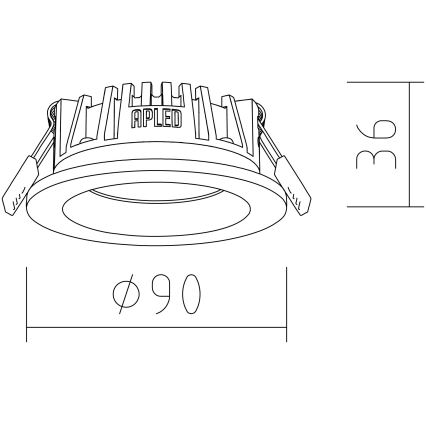 APLED - LED Süvistatav valgusti RONDO WOODLINE LED/3W/230V 3000K d. 9 cm mänd täispuit