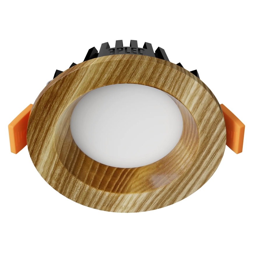 APLED - LED Süvistatav valgusti RONDO WOODLINE LED/3W/230V 4000K d. 9 cm saar täispuit