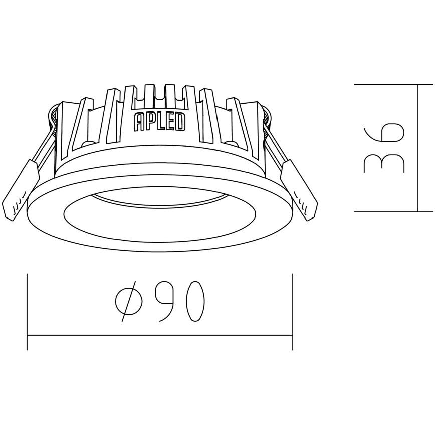 APLED - LED Süvistatav valgusti RONDO WOODLINE LED/3W/230V 4000K d. 9 cm saar täispuit