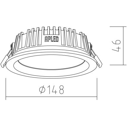 APLED - LED Süvistatav valgusti RONDO WOODLINE LED/6W/230V 3000K d. 15 cm mänd täispuit