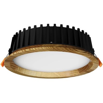 APLED - LED Süvistatav valgusti RONDO WOODLINE LED/6W/230V 3000K d. 15 cm saar täispuit