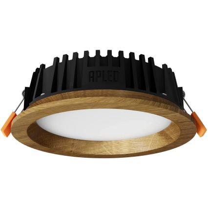 APLED - LED Süvistatav valgusti RONDO WOODLINE LED/6W/230V 3000K d. 15 cm tamm täispuit