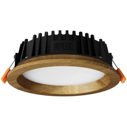 APLED - LED Süvistatav valgusti RONDO WOODLINE LED/6W/230V 4000K d. 15 cm tamm täispuit