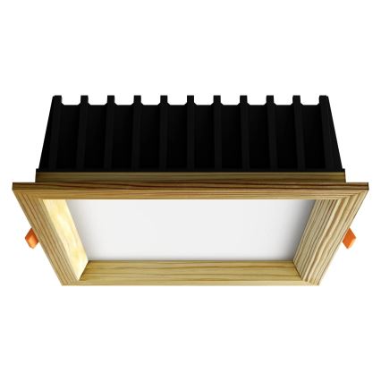 APLED - LED Süvistatav valgusti SQUARE WOODLINE LED/12W/230V 3000K 17x17 cm mänd täispuit