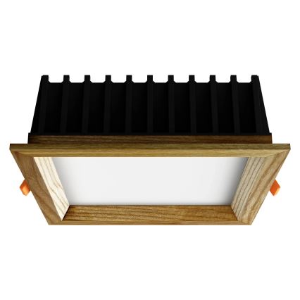 APLED - LED Süvistatav valgusti SQUARE WOODLINE LED/12W/230V 3000K 17x17 cm saar täispuit