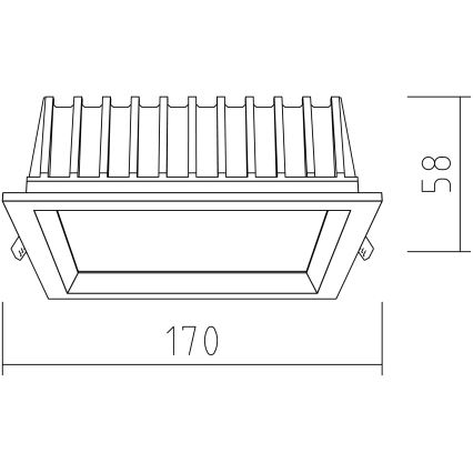 APLED - LED Süvistatav valgusti SQUARE WOODLINE LED/12W/230V 3000K 17x17 cm saar täispuit