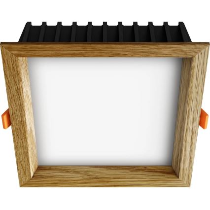 APLED - LED Süvistatav valgusti SQUARE WOODLINE LED/12W/230V 3000K 17x17 cm tamm täispuit