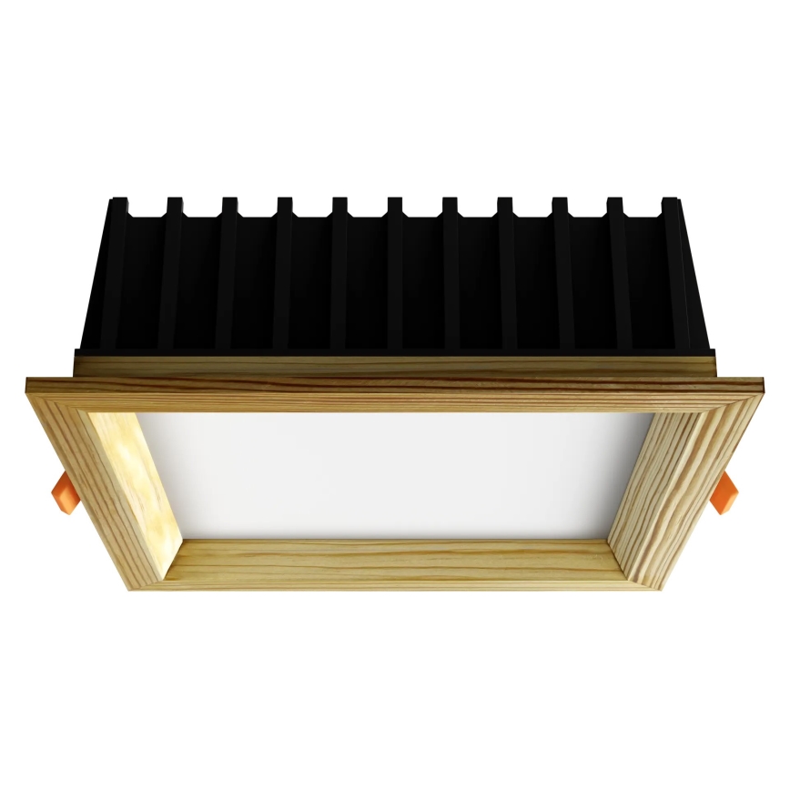 APLED - LED Süvistatav valgusti SQUARE WOODLINE LED/12W/230V 4000K 17x17 cm mänd täispuit