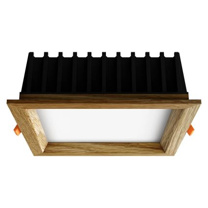 APLED - LED Süvistatav valgusti SQUARE WOODLINE LED/12W/230V 4000K 17x17 cm tamm täispuit