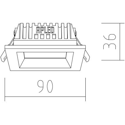 APLED - LED Süvistatav valgusti SQUARE WOODLINE LED/3W/230V 3000K 9x9 cm mänd täispuit