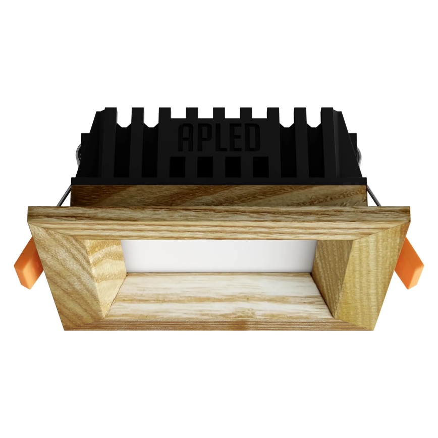 APLED - LED Süvistatav valgusti SQUARE WOODLINE LED/3W/230V 3000K 9x9 cm saar täispuit