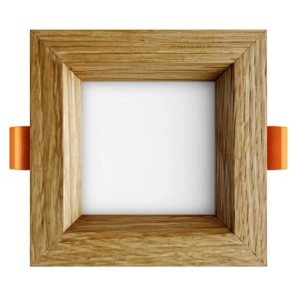 APLED - LED Süvistatav valgusti SQUARE WOODLINE LED/3W/230V 3000K 9x9 cm tamm täispuit