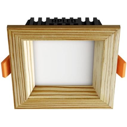 APLED - LED Süvistatav valgusti SQUARE WOODLINE LED/6W/230V 3000K 12x12 cm mänd täispuit