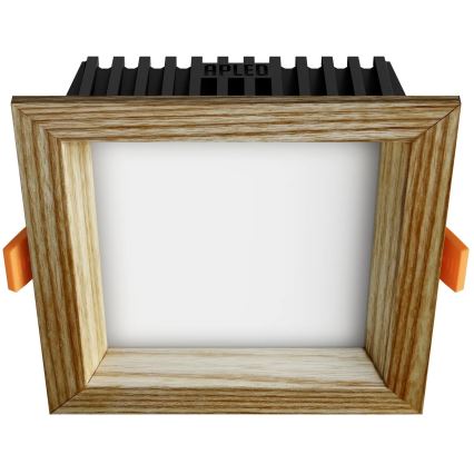 APLED - LED Süvistatav valgusti SQUARE WOODLINE LED/6W/230V 3000K 12x12 cm saar täispuit