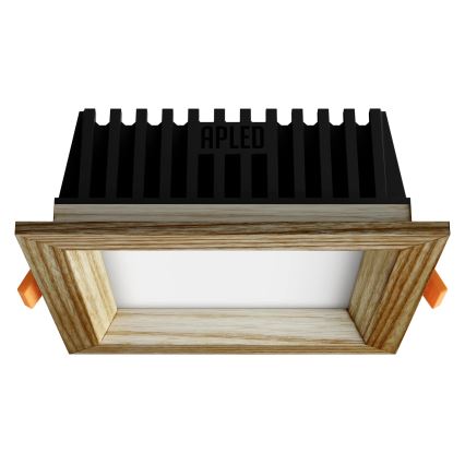 APLED - LED Süvistatav valgusti SQUARE WOODLINE LED/6W/230V 3000K 12x12 cm saar täispuit