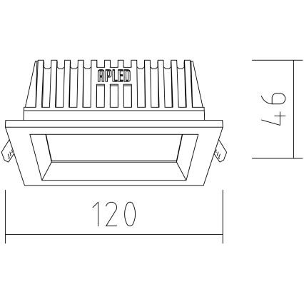 APLED - LED Süvistatav valgusti SQUARE WOODLINE LED/6W/230V 3000K 12x12 cm saar täispuit