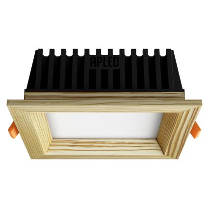 APLED - LED Süvistatav valgusti SQUARE WOODLINE LED/6W/230V 4000K 12x12 cm mänd täispuit