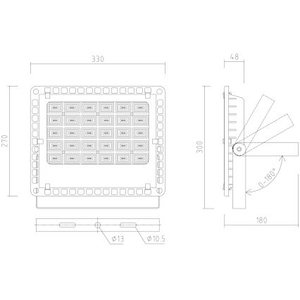 APLED - LED Väli prožektor PRO LED/100W/230V IP66 10000lm 6000K