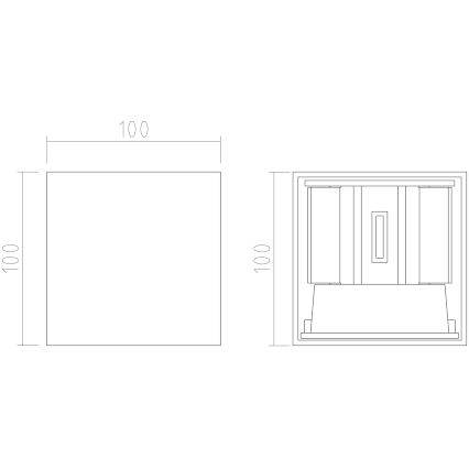 APLED - LED Väli seinavalgusti CUBE 2x LED/3W/230V IP65