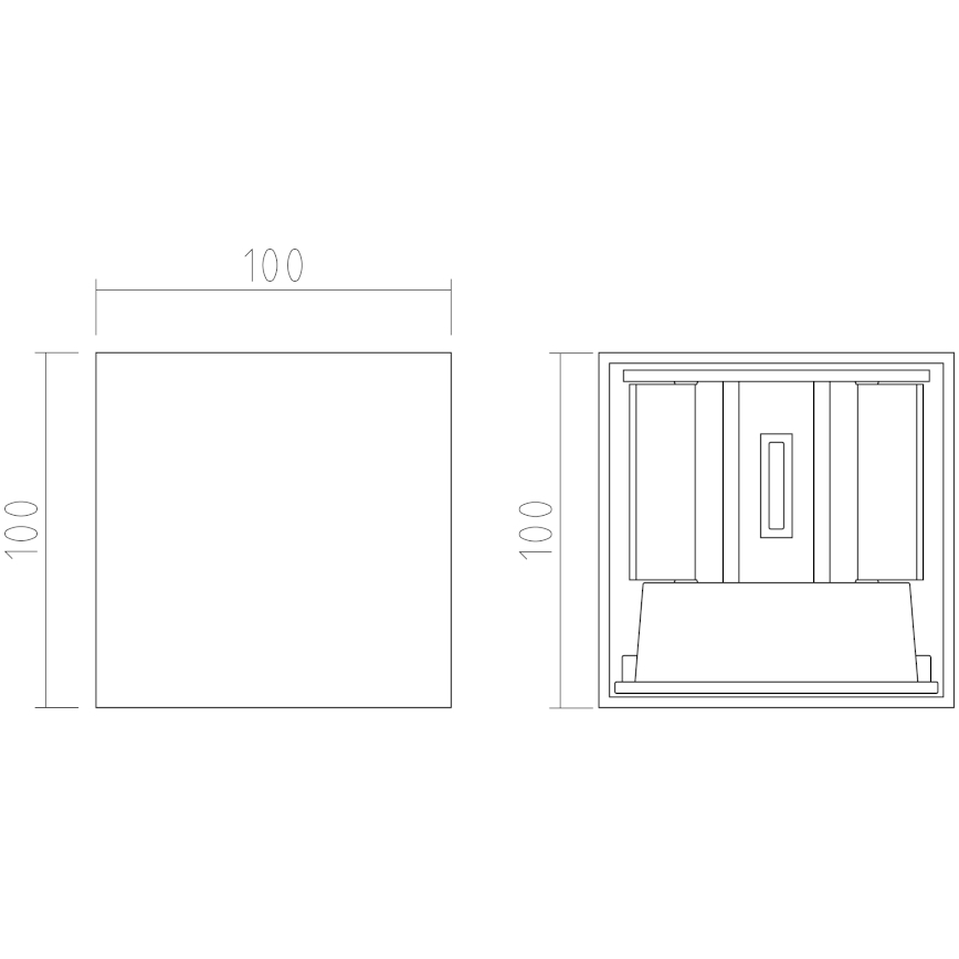 APLED - LED Väli seinavalgusti CUBE 2x LED/3W/230V IP65