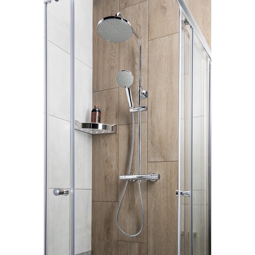 Aqualine - Dušikomplekt termostaatiline kraaniga LIGA läikiv kroom