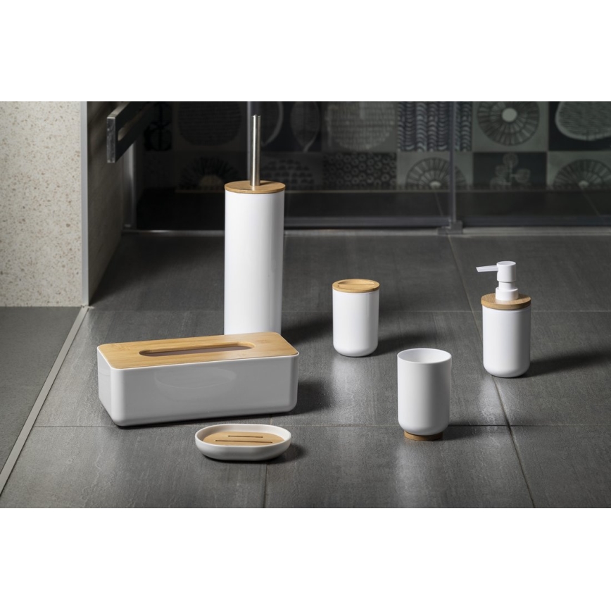 Aqualine - Hambaharjahoidik SNOW valge/bambus