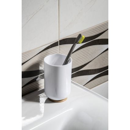 Aqualine - Hambaharjahoidik SNOW valge/bambus