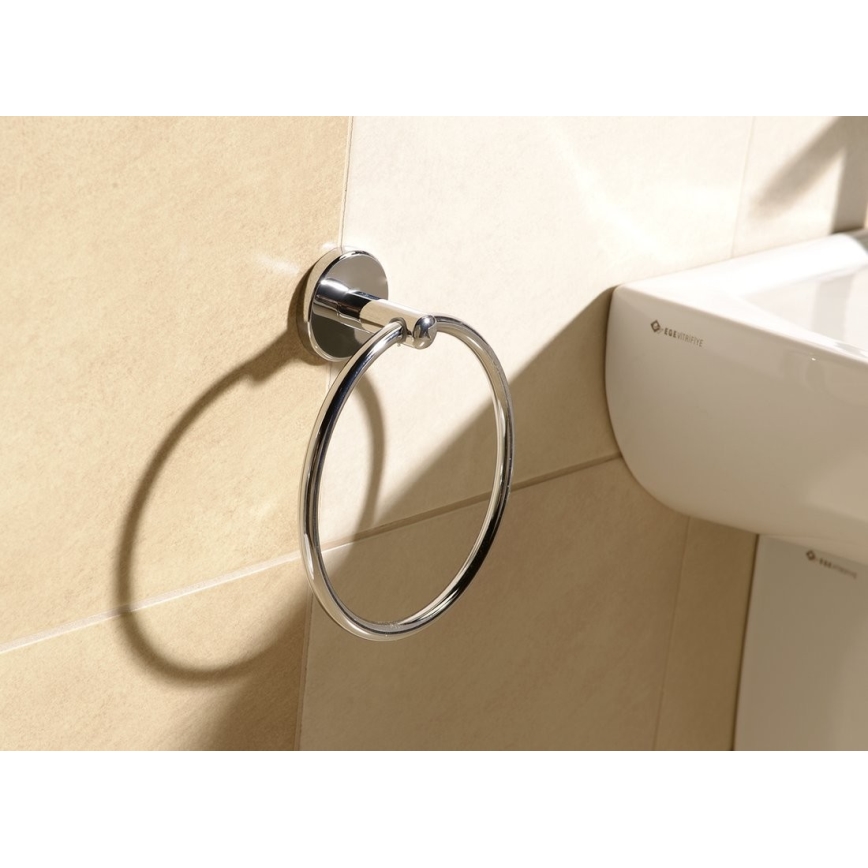 Aqualine - Käterätikuhoidja seinale SAMBA d. 15,5 cm läikiv kroom