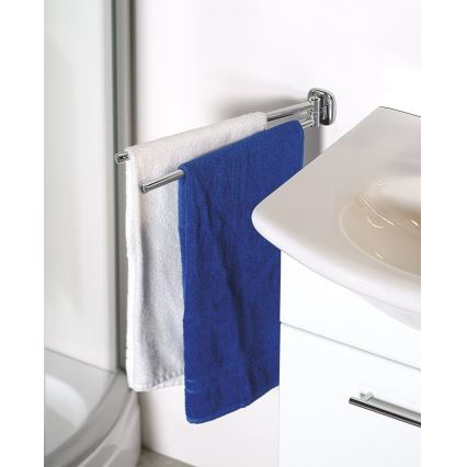Aqualine - Liigendiga rätikuhoidik seinale RUMBA 45 cm läikiv kroom