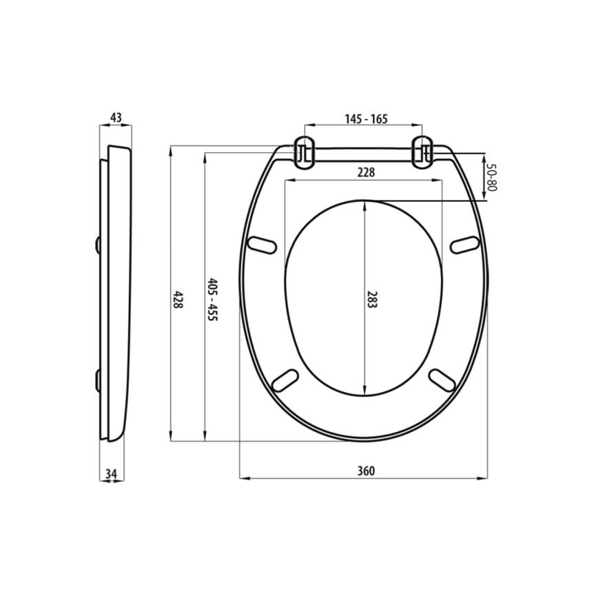 Aqualine - Prill-laud FIXET valge