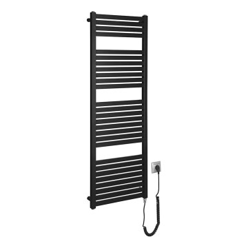 Aqualine - TONDI-E vannitoa elektriline radiaator, 500 W, 133 x 45 cm, mattmust