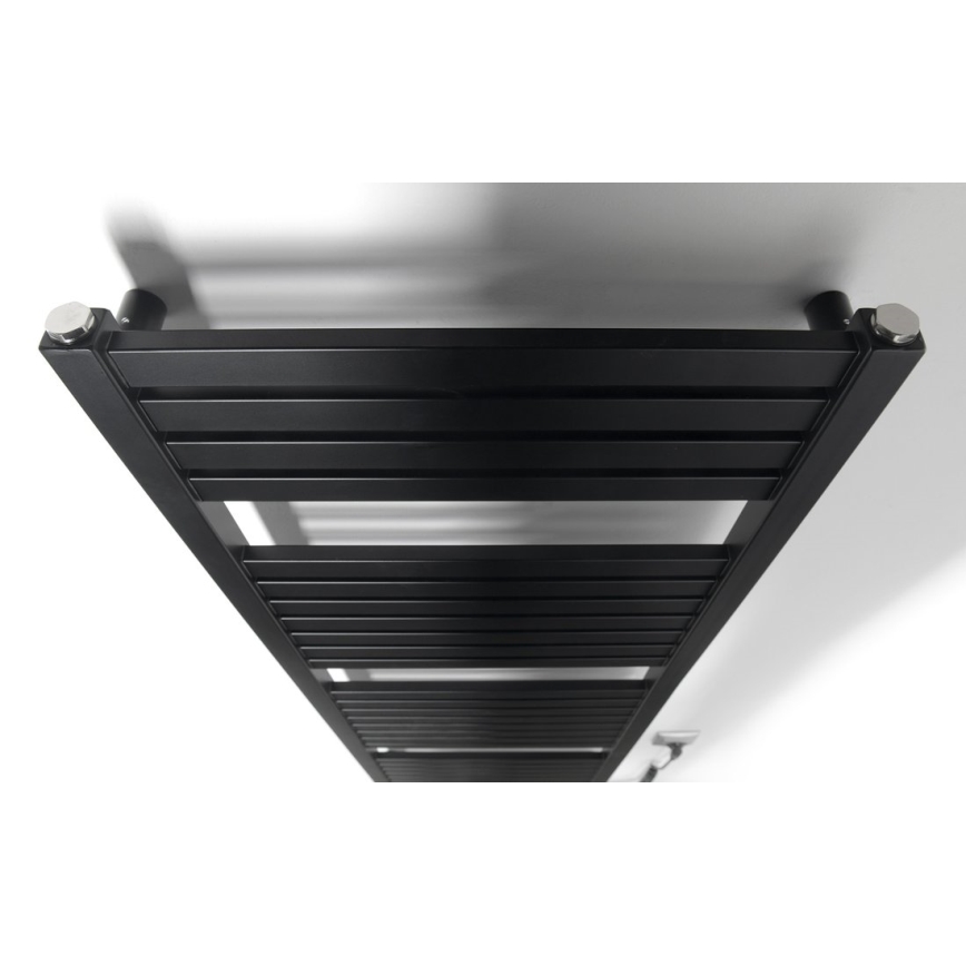 Aqualine - TONDI-E vannitoa elektriline radiaator, 500 W, 133 x 45 cm, mattmust