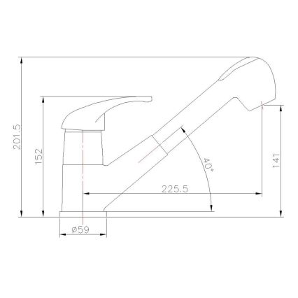 Aqualine - Valamu segisti KASIOPEA 20 cm läikiv kroom