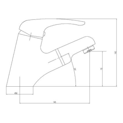 Aqualine - Valamusegisti KASIOPEA 14,2 cm läikiv kroom