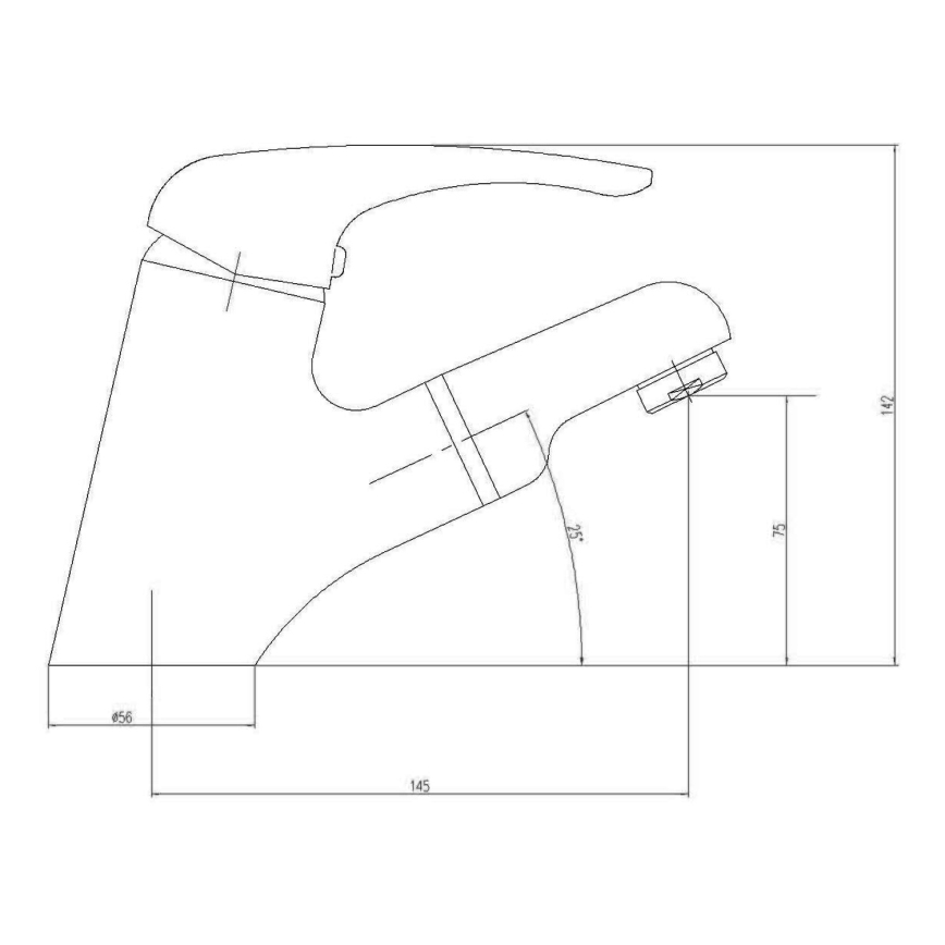 Aqualine - Valamusegisti KASIOPEA 14,2 cm läikiv kroom