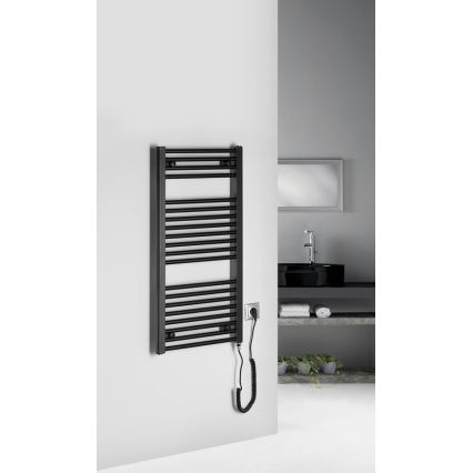Aqualine - Vannitoa elektriline radiaator DIRECT-E 300W 96x45 cm matt must