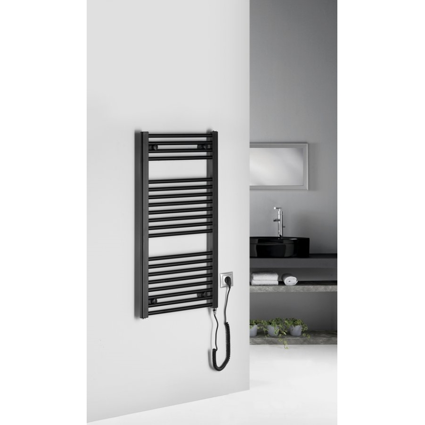 Aqualine - Vannitoa elektriline radiaator DIRECT-E 300W 96x45 cm matt must
