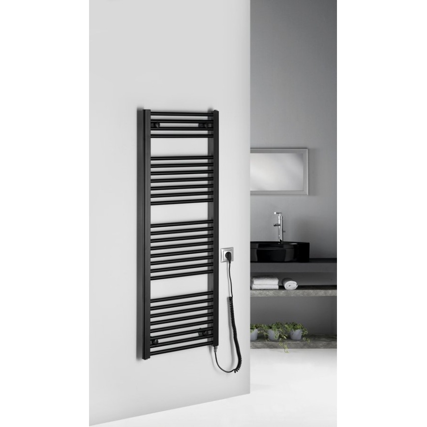 Aqualine - Vannitoa elektriline radiaator DIRECT-E 400W/230V 132 cm matt must otse