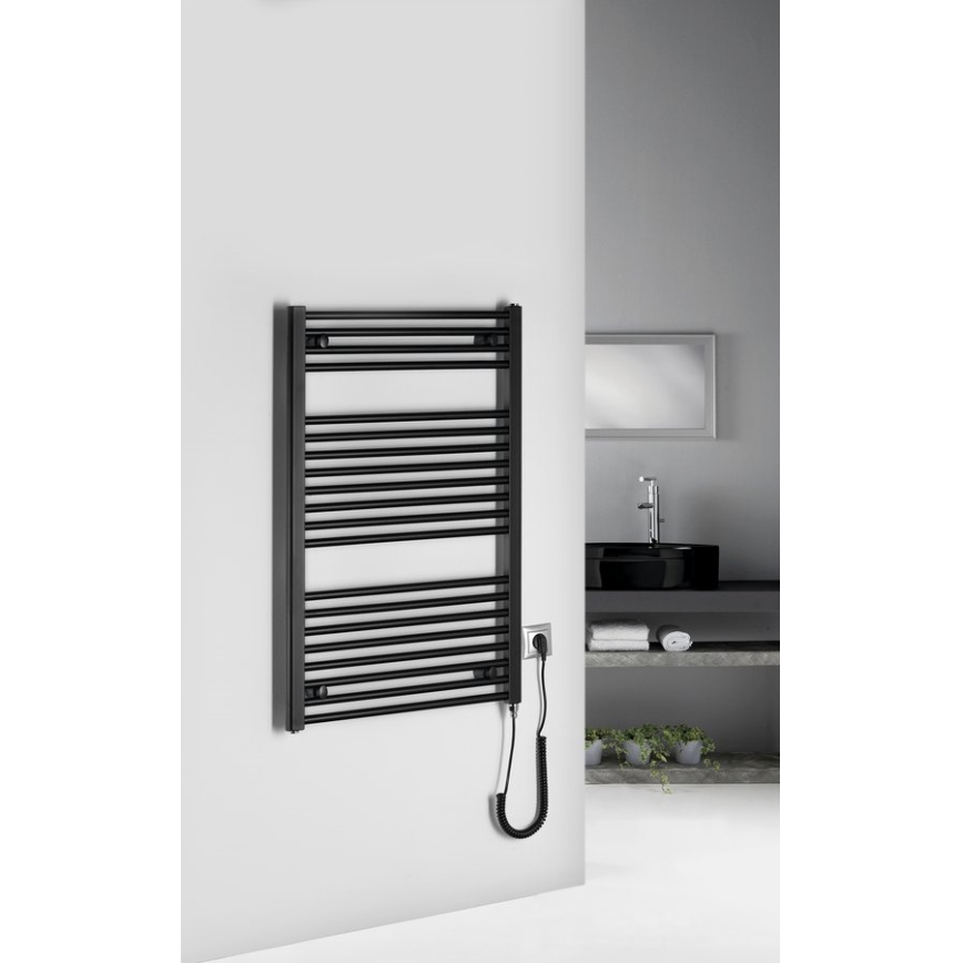 Aqualine - Vannitoa elektriline radiaator DIRECT-E 400W 96x60 cm matt must
