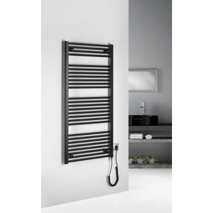 Aqualine - vannitoa elektriline radiaator DIRECT-E 600W 132x60 cm mattmust