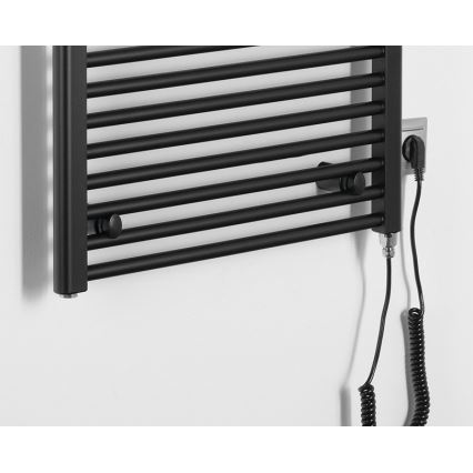 Aqualine - vannitoa elektriline radiaator DIRECT-E 600W 132x60 cm mattmust