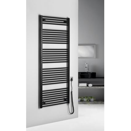 Aqualine - Vannitoa elektriline radiaator DIRECT-E 800W 168x60 cm matt must